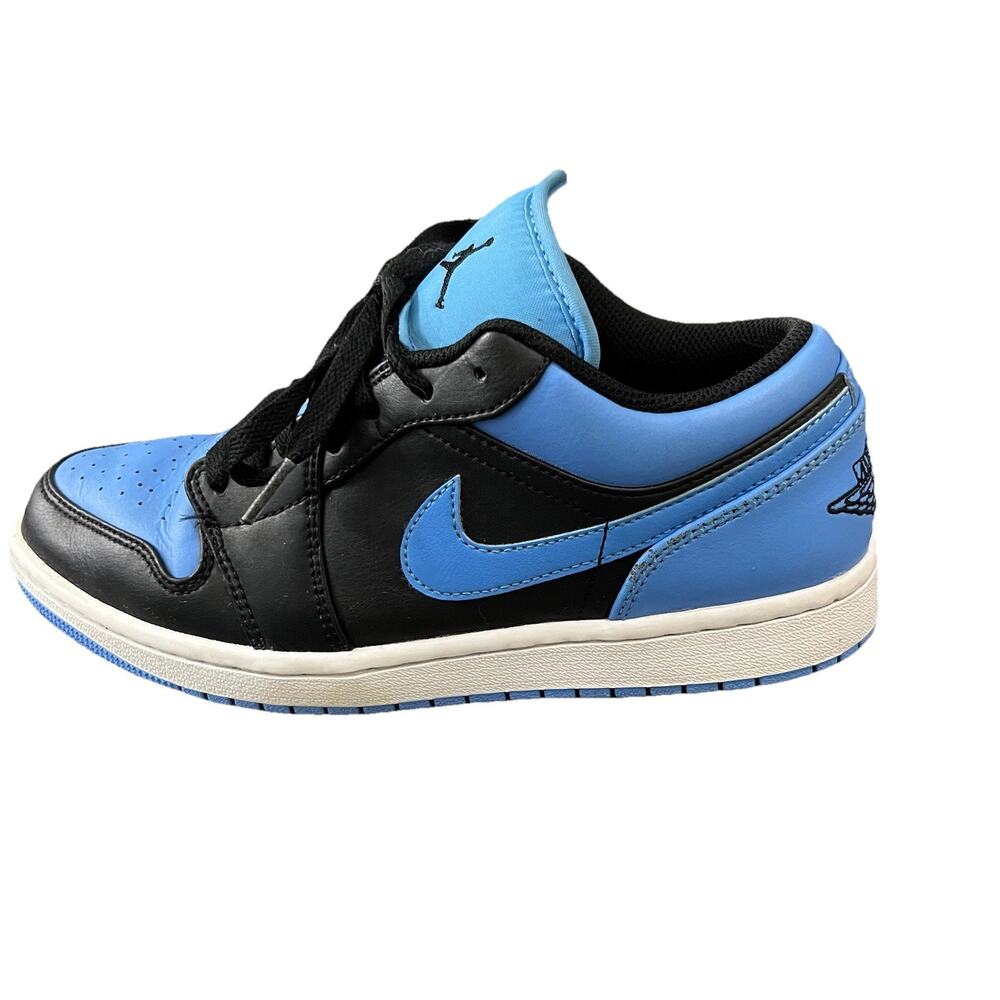 Nike Air Jordan 1 Low Black University Blue Mens size 8.5 Sneakers 553558-041